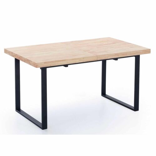 Mesa extensible roble acero