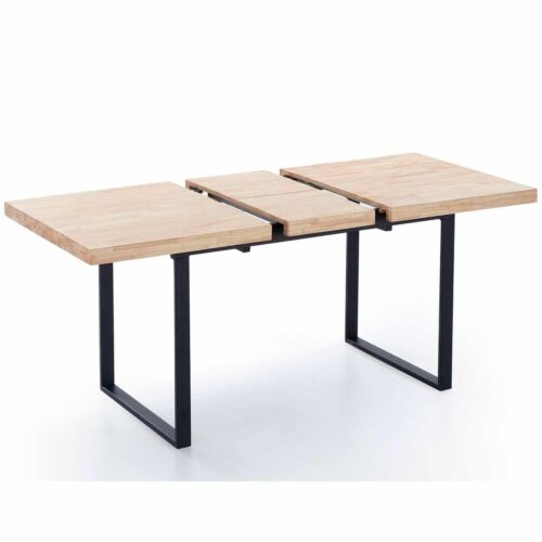 Mesa extensible roble acero