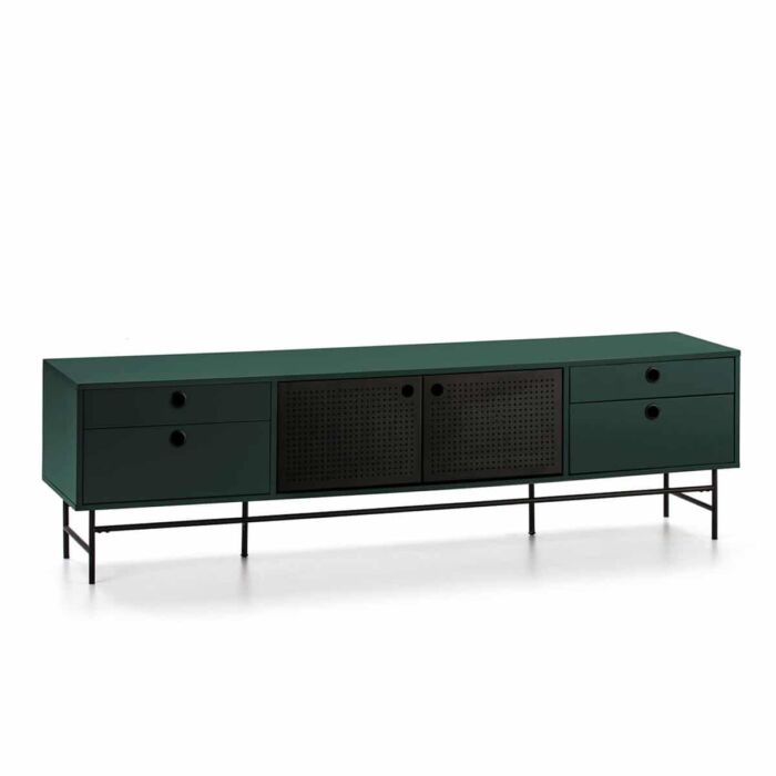 Mueble Tv madera verde