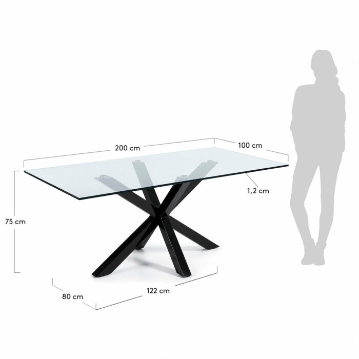 Mesa comedor rectangular cristal