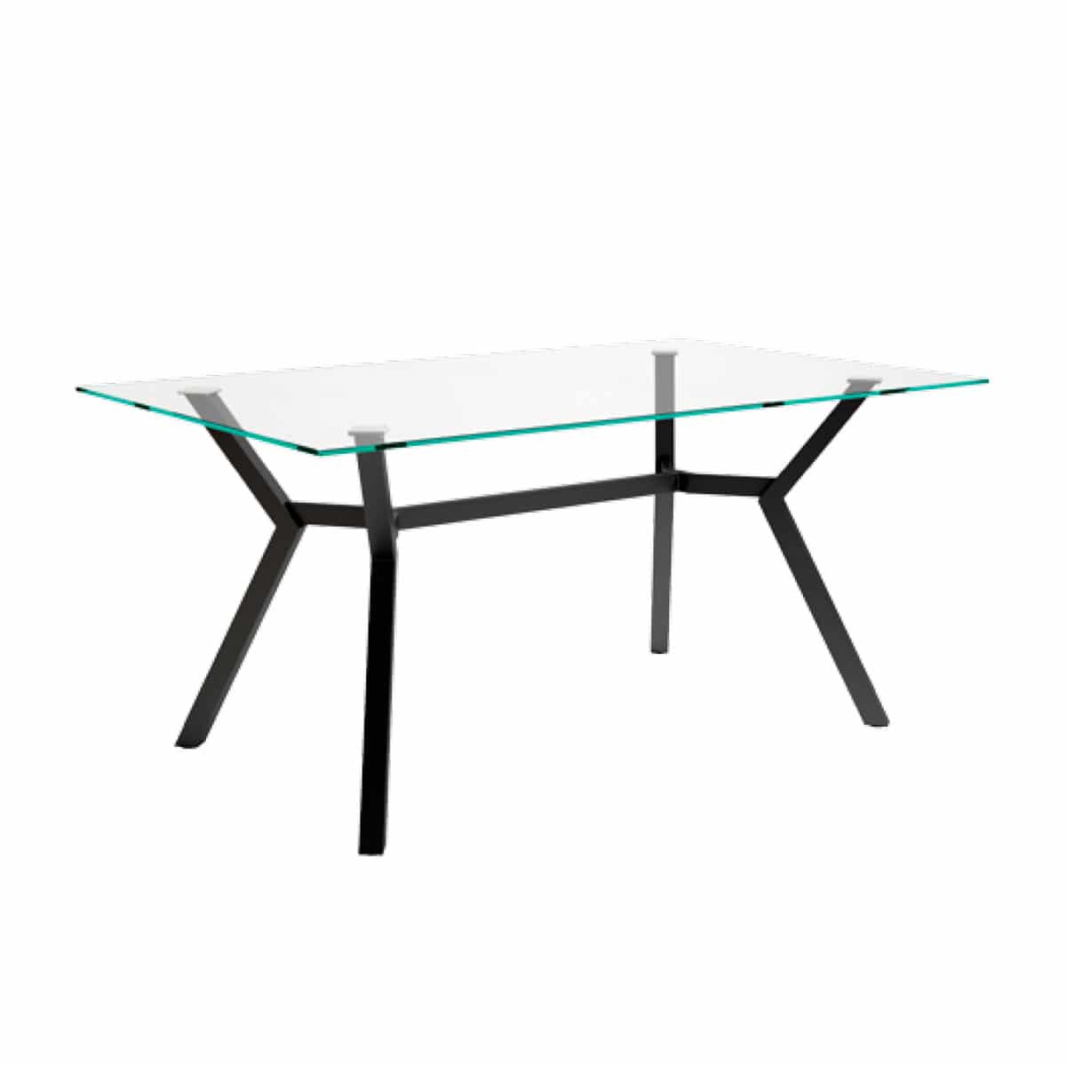 Mesa de comedor rectangular patas metálicas fija - Artikalia