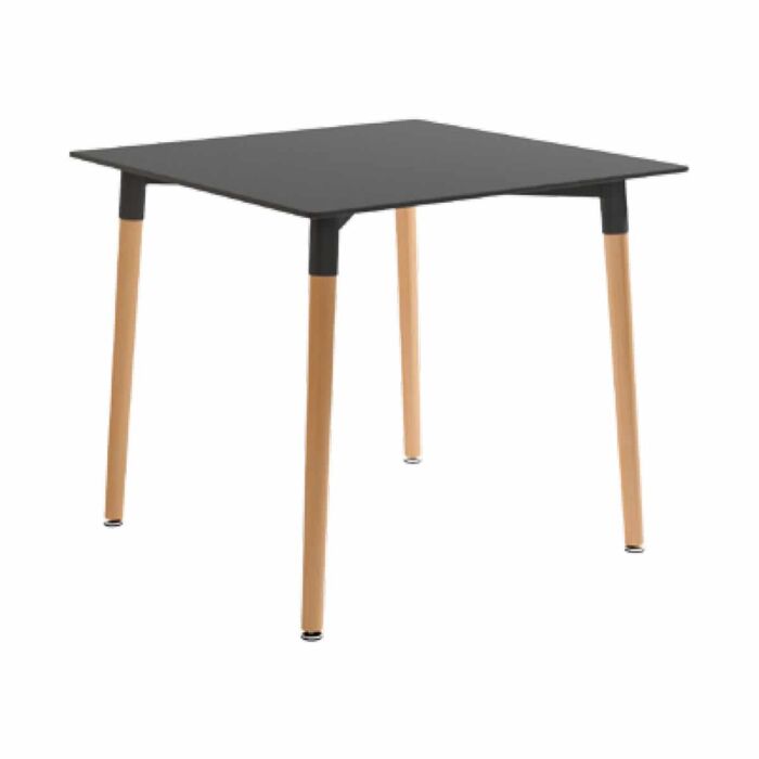 Mesa cuadrada patas madera