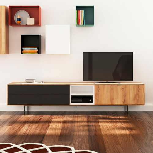 Mueble Tv madera tricolor