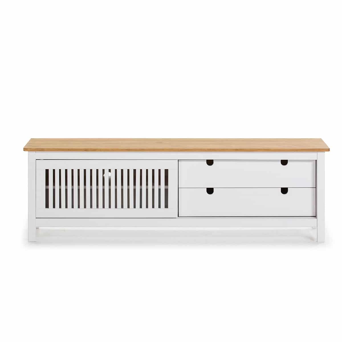Mueble tv blanco y madera - Artikalia - Muebles de diseño