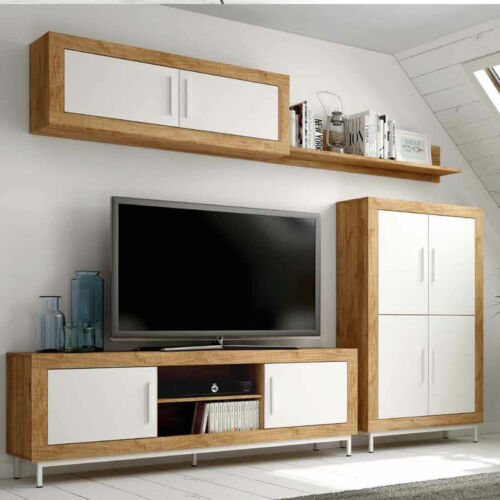 Mueble tv mango y blanco
