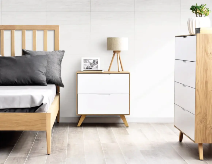 Cama NORDIC. Cama chapa de madera natural - Imagen 3