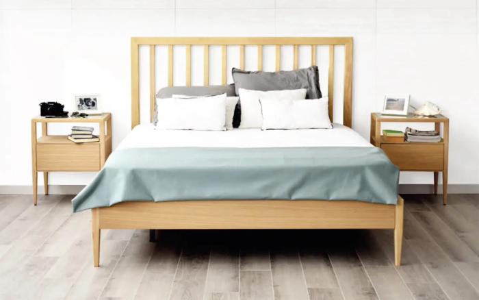 Cama NORDIC. Cama chapa de madera natural - Imagen 5