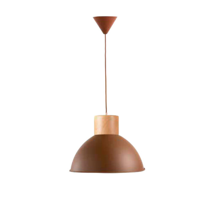 Lampara techo nordica madera metal