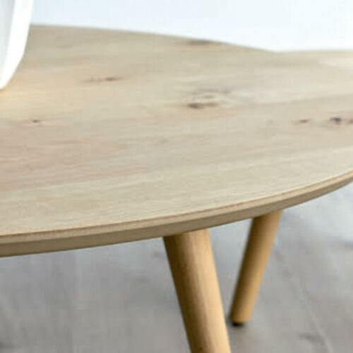 Set mesas centro chapa madera natural