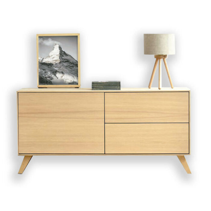 Mueble tv chapa madera diseño sueco