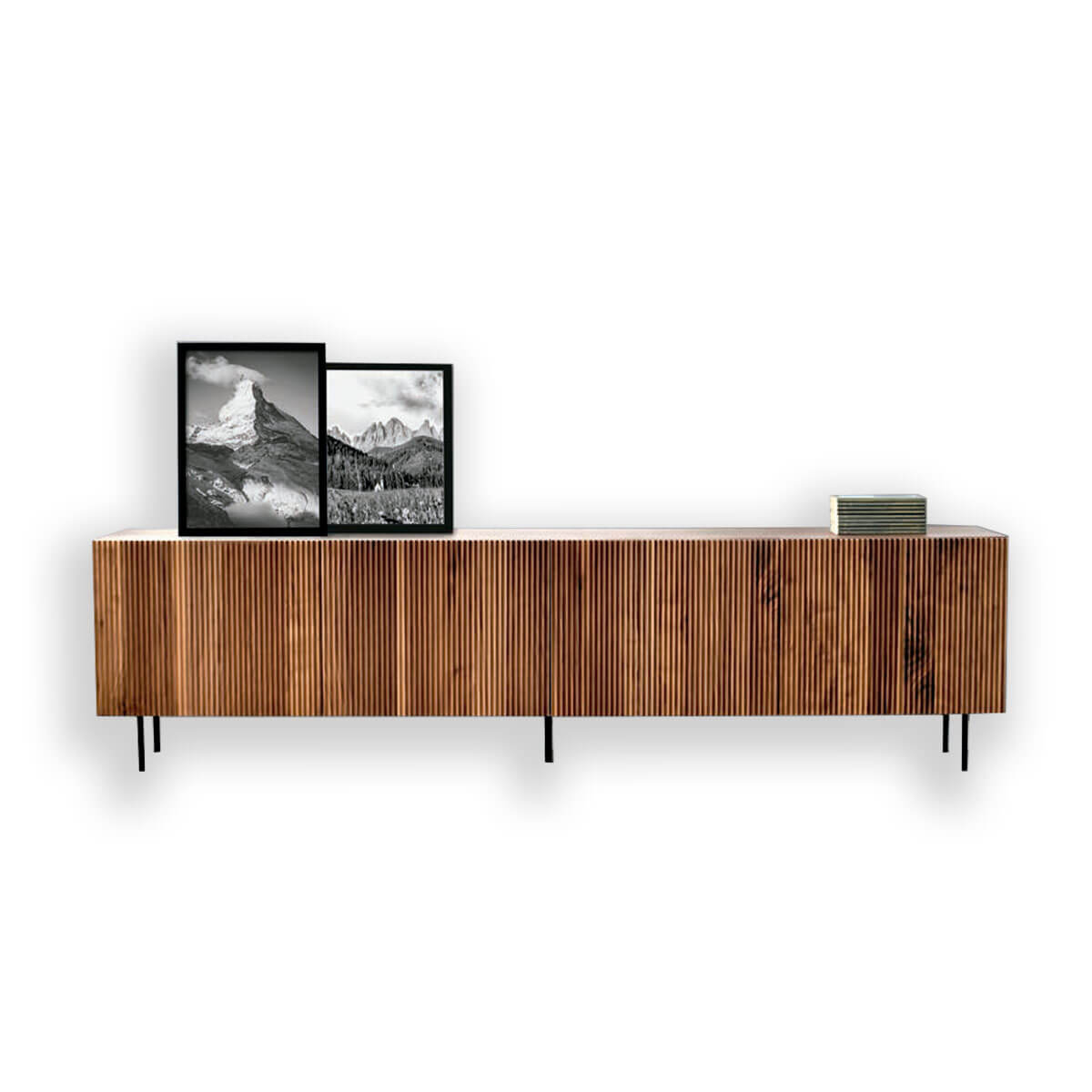 Mueble tv madera natural y metal - Comprar muebles tv - Artikalia