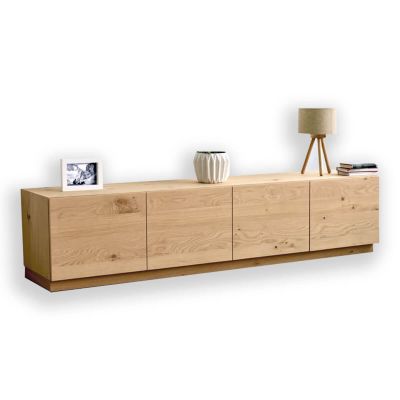 Mueble tv chapa madera natural blanco - Comprar muebles tv - Artikalia
