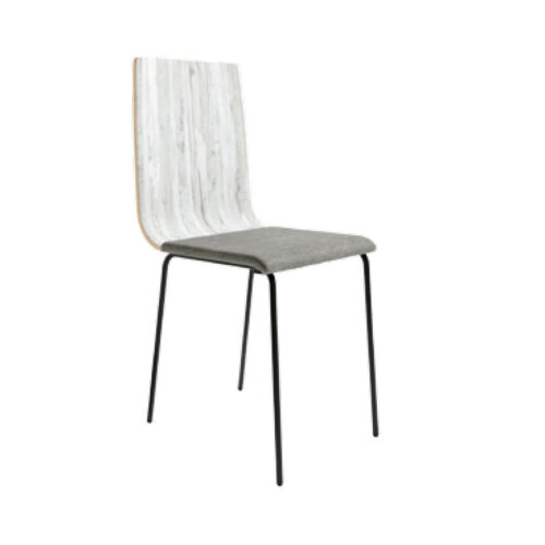 Silla madera y gris