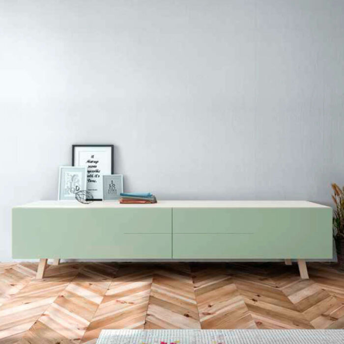 Mueble tv color verde mint