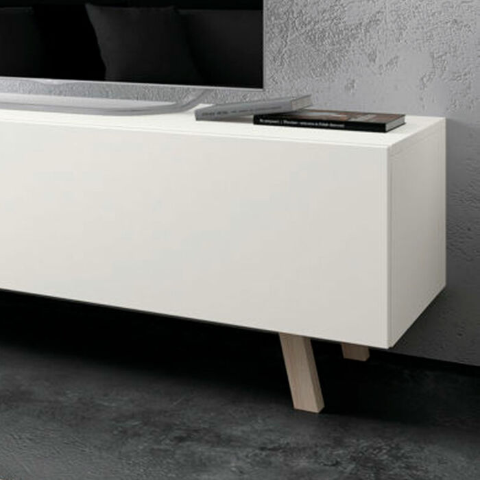 Mueble TV chapa sintética blanco