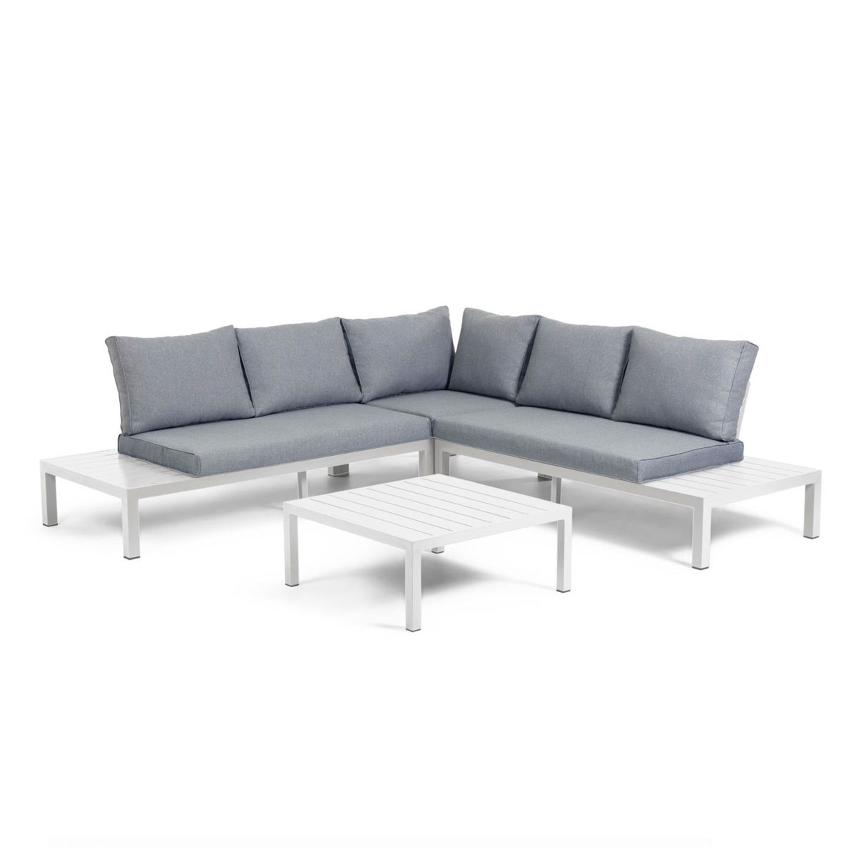 Conjunto exterior aluminio blanco- Artikalia Muebles de diseño