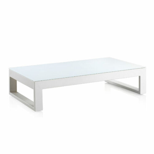 Mesa de centro aluminio blanco