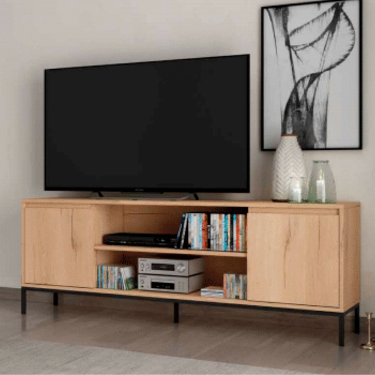 Mueble TV color roble 200cm- Comprar mueble TV - Artikalia