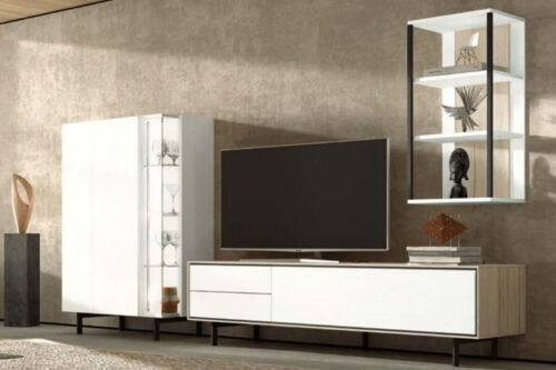 Salón modular ARIS 294cm. Canadá, blanco y grafito