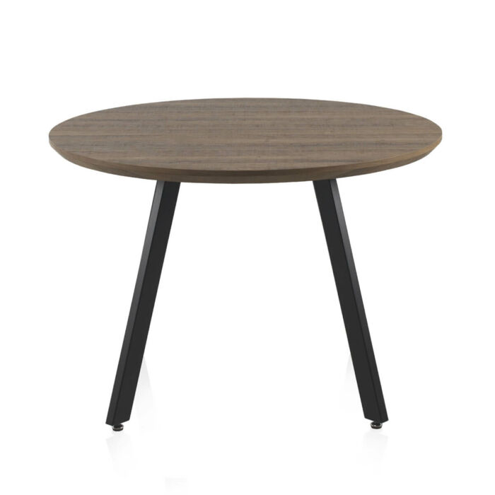 Mesa redonda efecto madera 110cm