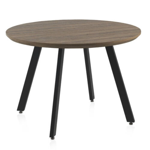 Mesa redonda efecto madera 110cm