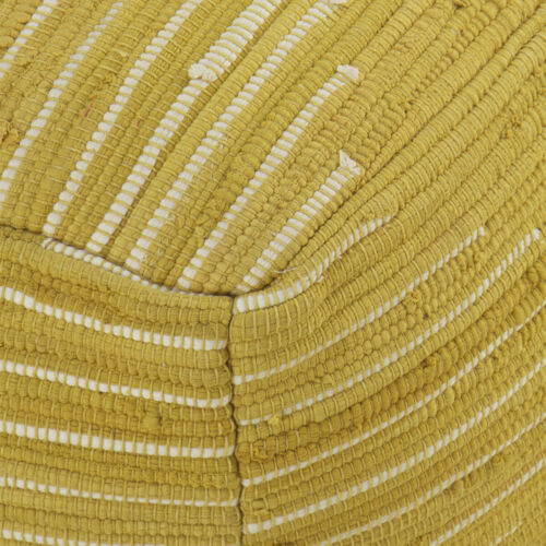 Puf algodón color amarillo