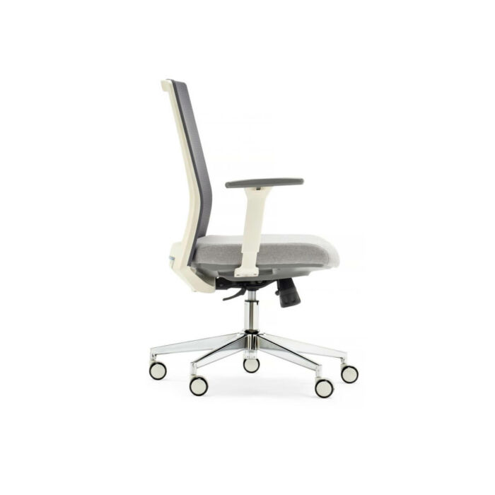 Silla oficina gris y blanca