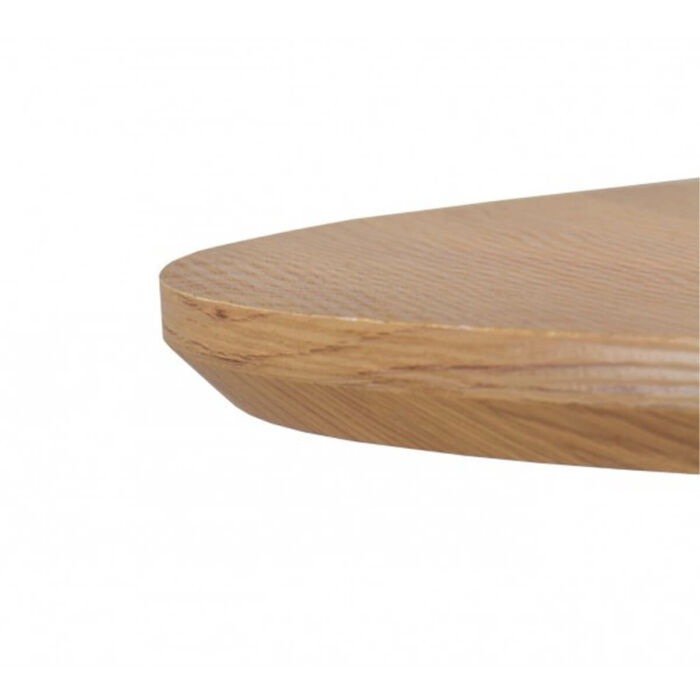 Mesa madera pie central blanco