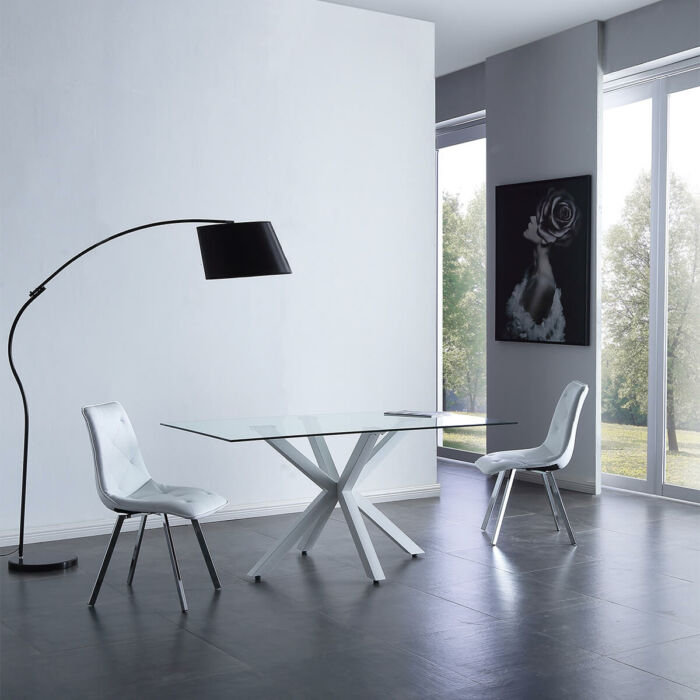 Mesa comedor fija cristal 160cm