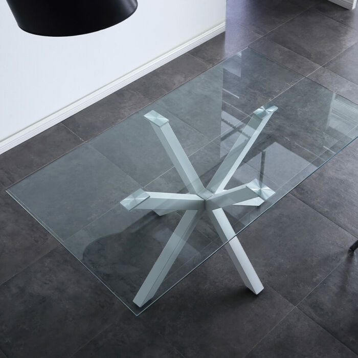 Mesa comedor fija cristal 160cm