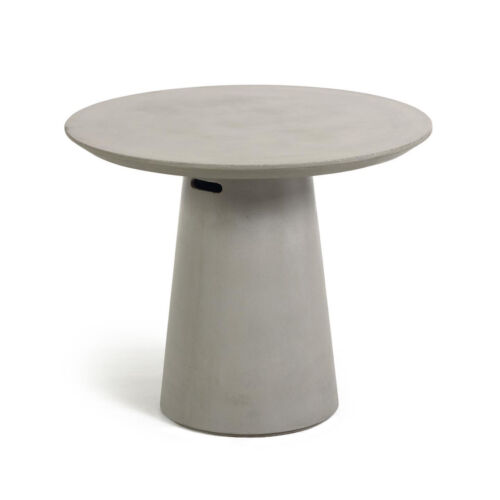 mesa redonda exterior cemento