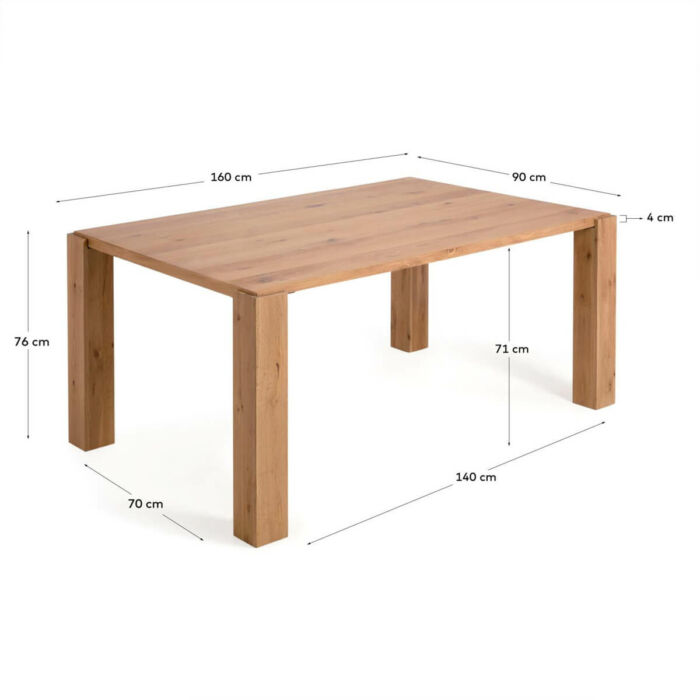 Mesa madera de roble 160cm