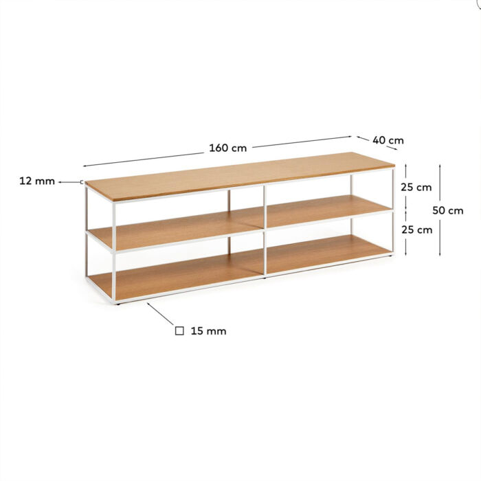 Mueble TV chapa roble