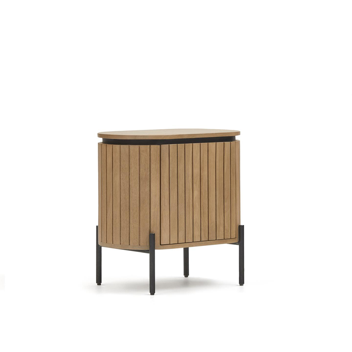 Mesita madera y metal negro - Artikalia - Muebles de diseño