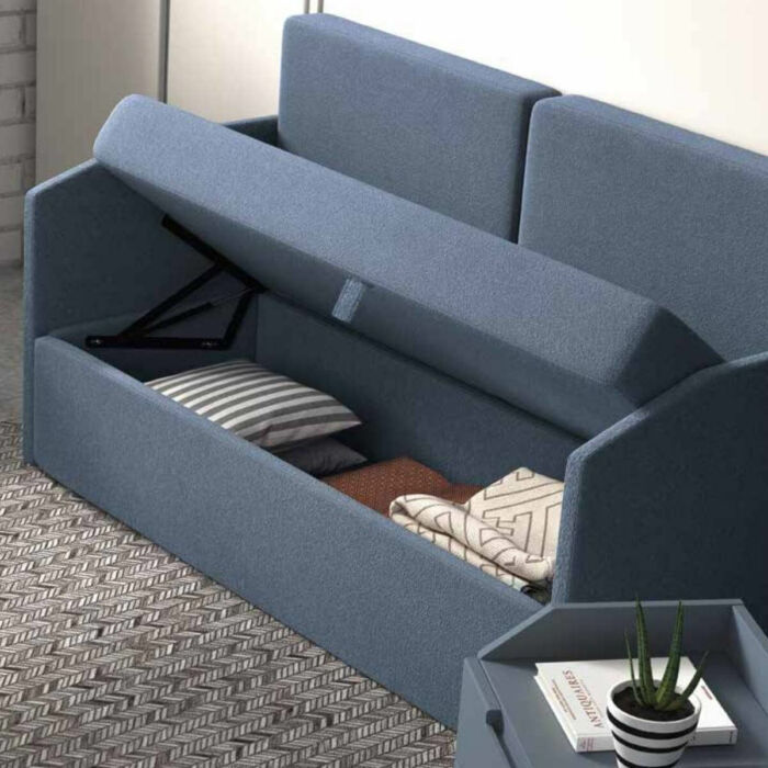 Cama abatible vertical con sofá canapé