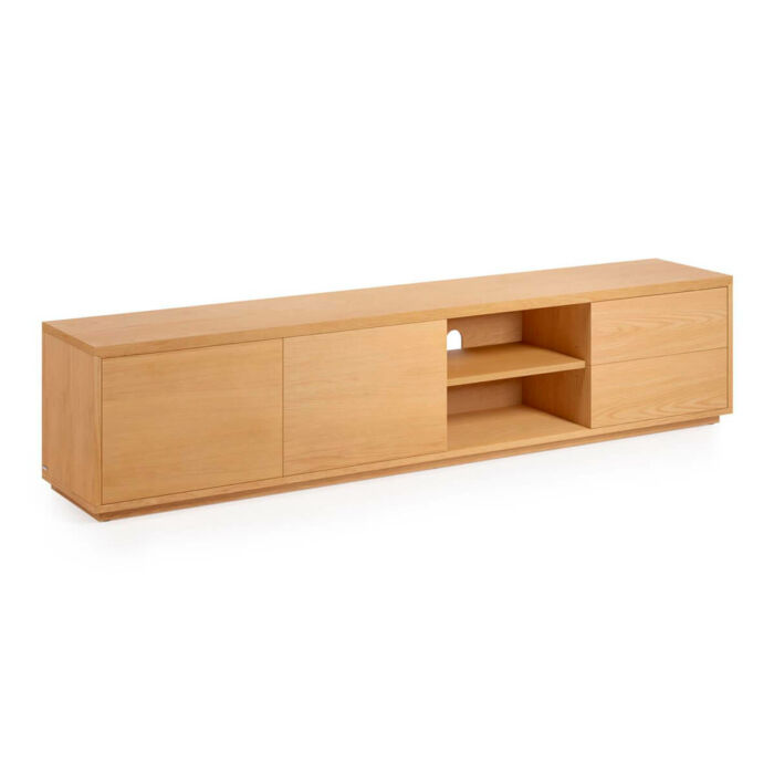 Mueble tv chapa de roble