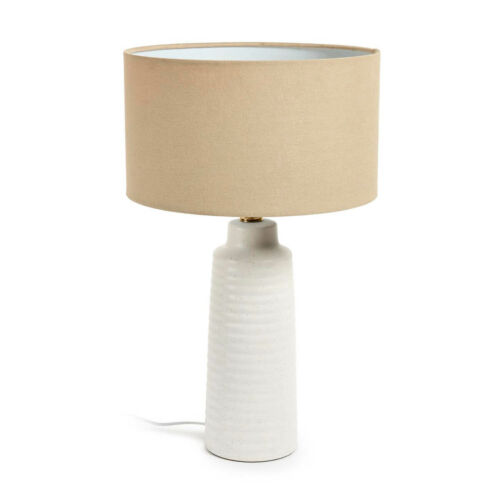 Lámpara mesa cerámica blanca