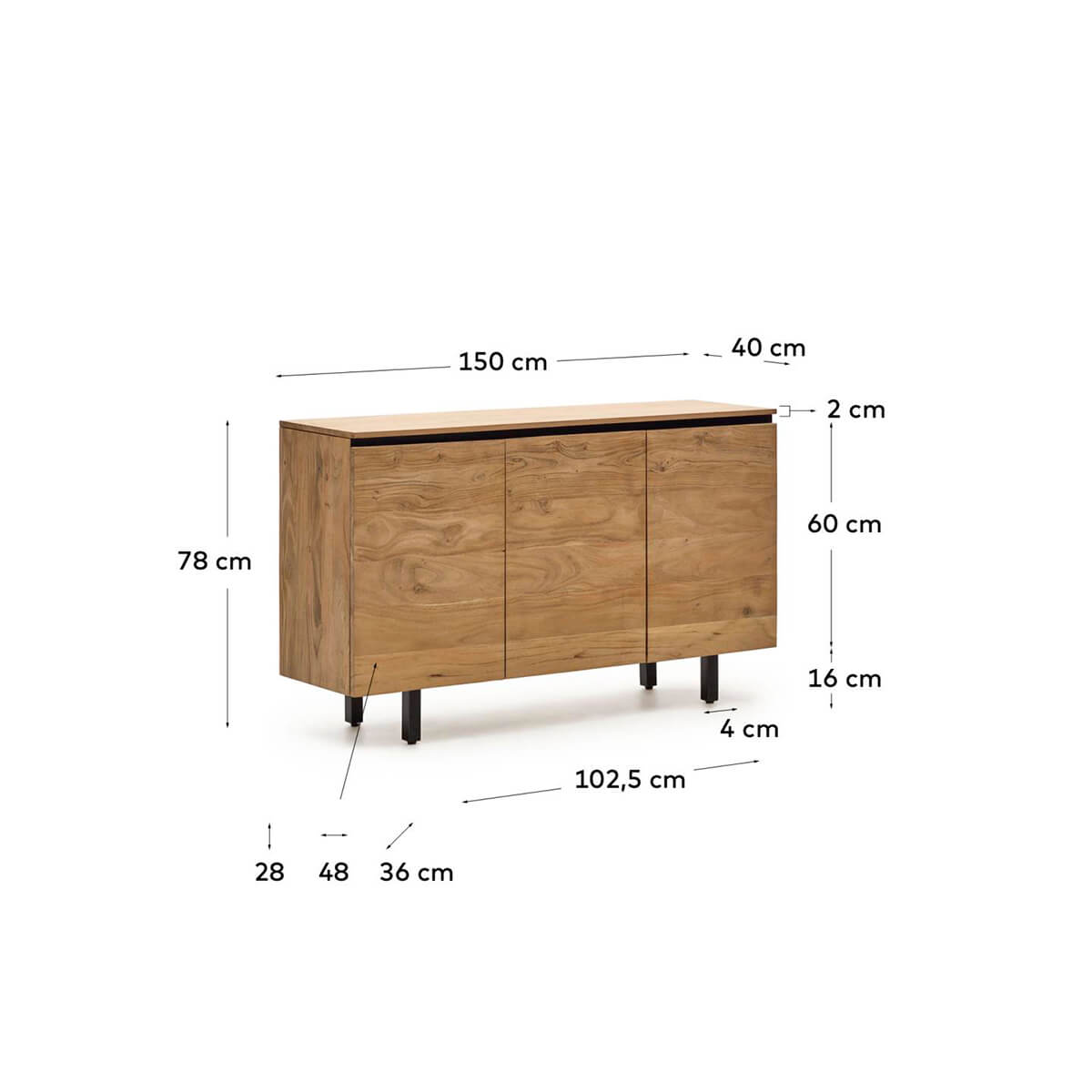 Aparador madera maciza roble - Artikalia - Muebles de diseño