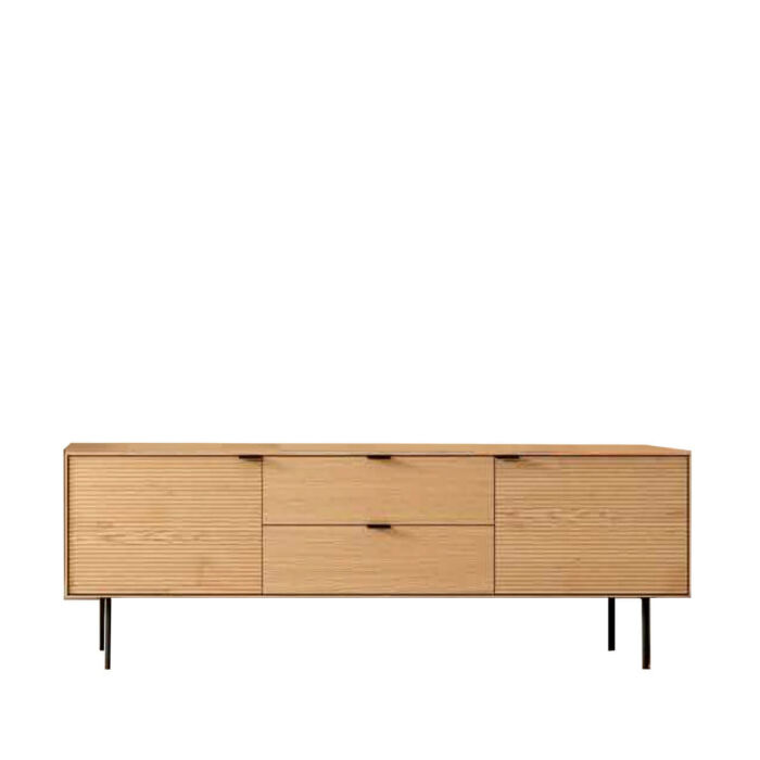 Mueble TV chapa madera roble