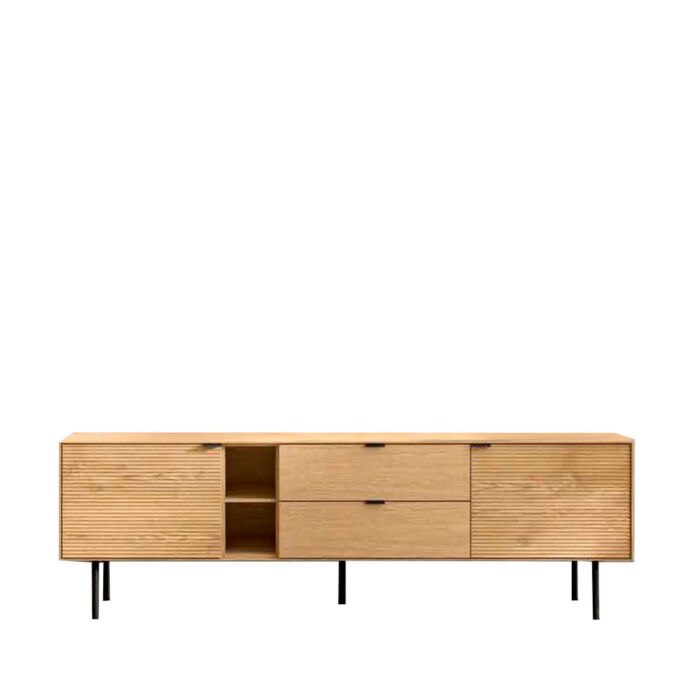 Mueble TV chapa roble natural