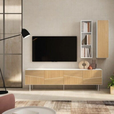 Mueble TV color roble 200cm- Comprar mueble TV - Artikalia