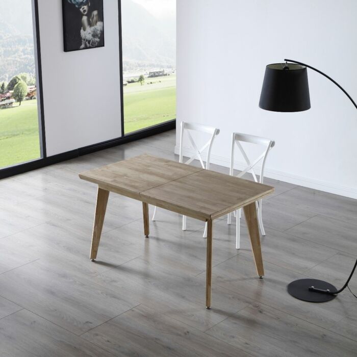 Mesa comedor extensible roble honey