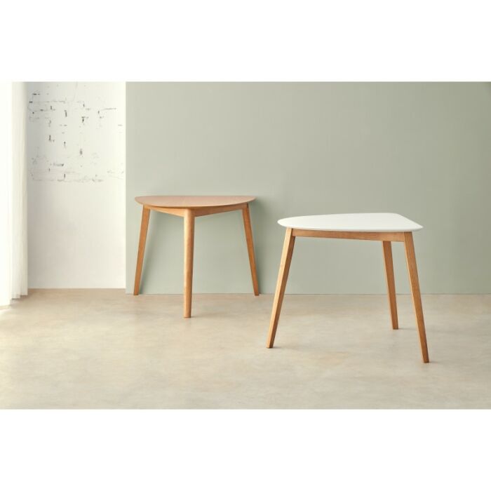 Mesa madera roble tapa asimetrica