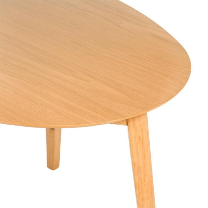 Mesa madera roble tapa asimetrica