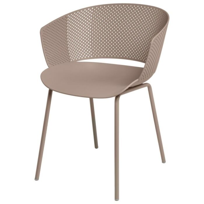 Silla color beige patas de metal