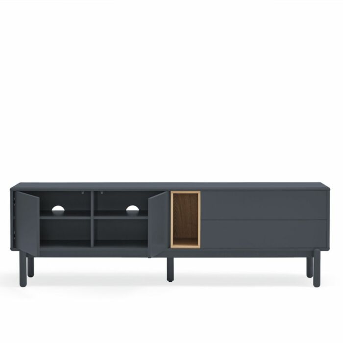 Mueble TV gris antracita y roble