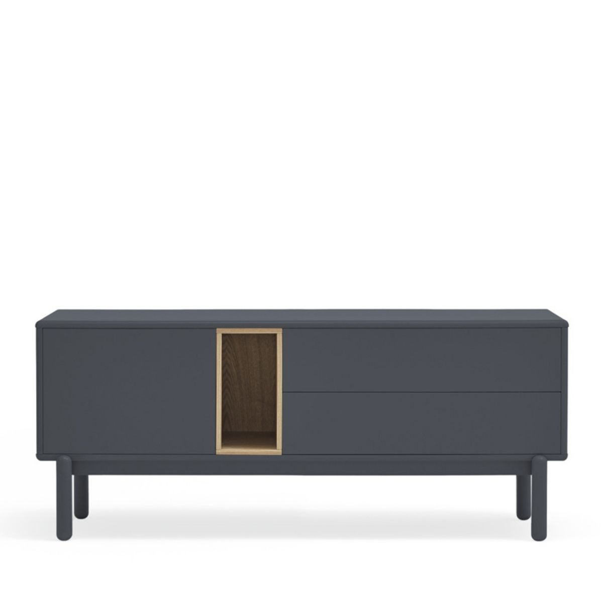 Mueble TV blanco y roble- Artikalia - Muebles de diseño