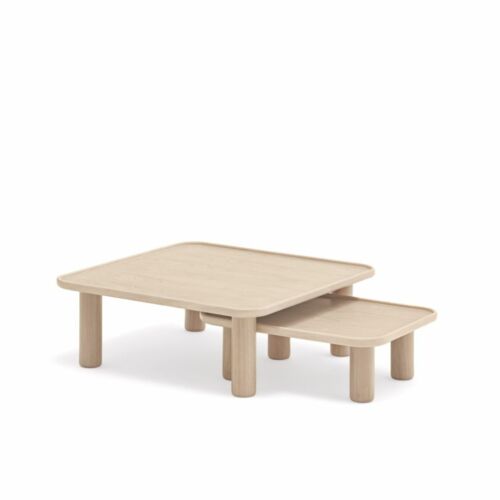Set mesas centro madera fresno