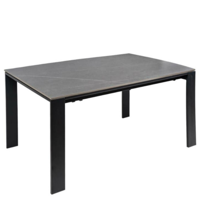 Mesa 140 extensible porcelánico gris y negro