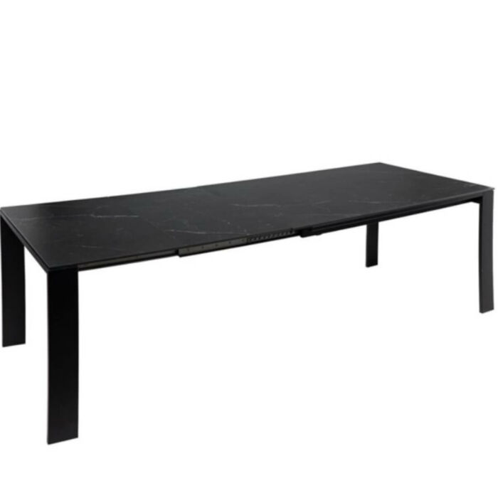 Mesa 140 extensible porcelánico negro y negro